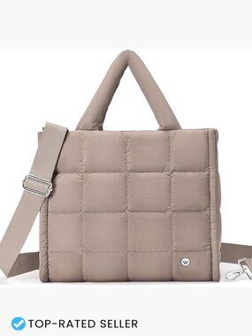 Quilted Puffer Crossbody Bag Tote Weekender Overnight Shoulder Handbag Nylon